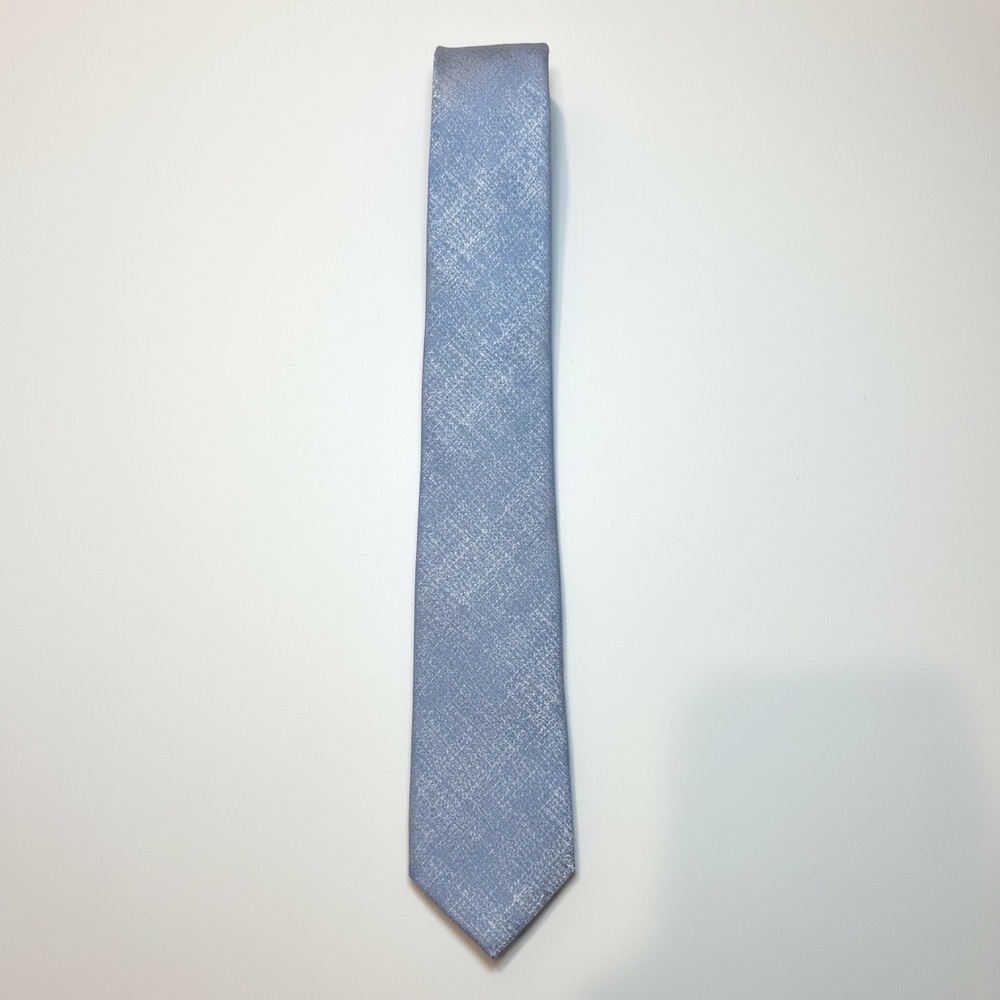 NWOT Ben Sherman Men’s Pale Blue Tie Easter Spring Summer Cotton Silk Blend